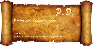 Porten Domonkos névjegykártya